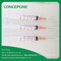 Disposable 2.5ml Hypodermic Syringe with Needle